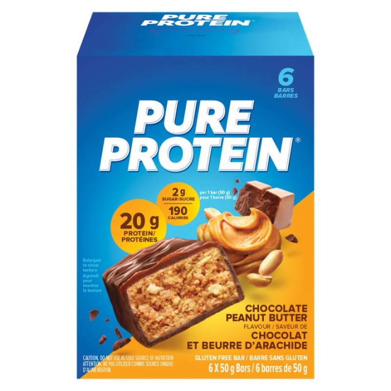 Pure Protein Bars - Chocolate Peanut Butter - 6x50g