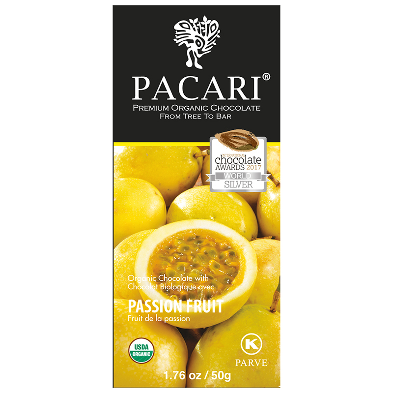 Pacari Organic Chocolate Bar - Passion Fruit - 50g