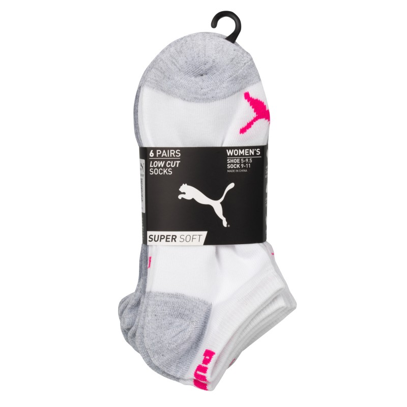 Puma Women's Non Terry Low Cut Socks - 6 Pairs