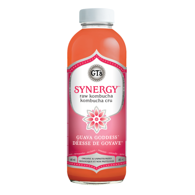 GT's Synergy Raw Kombucha - Guava Goddess - 480ml