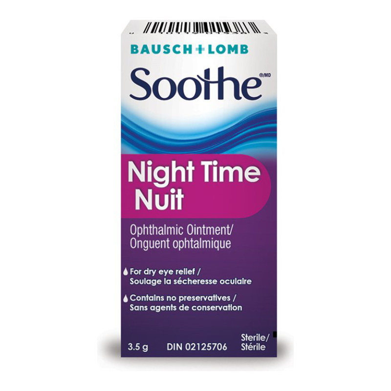 Bausch + Lomb Soothe Night Time Ophthalmic Ointment - 3.5g