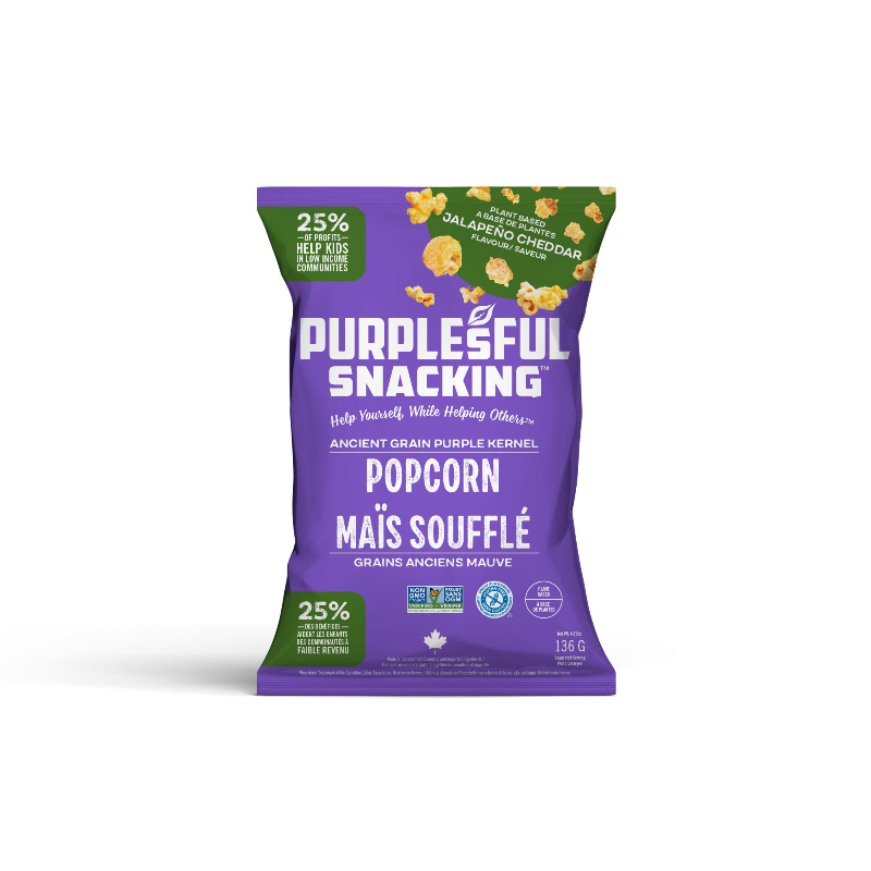 Purplesful Snacking Popcorn - Jalapeno Cheddar - 136g