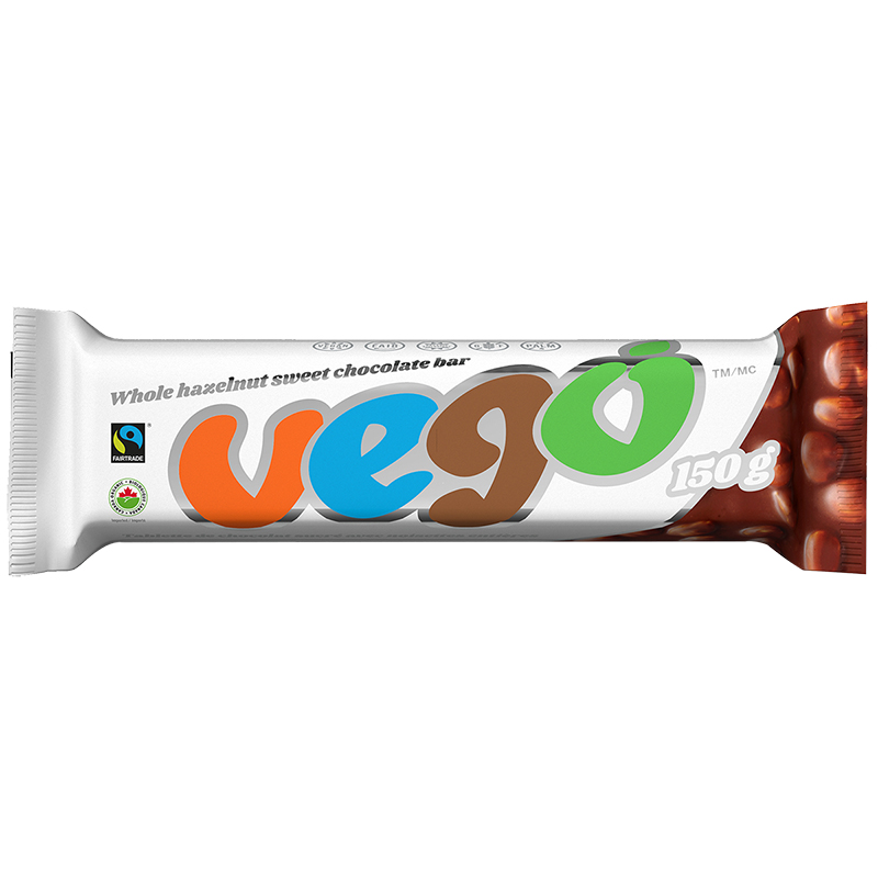 Vego Whole Hazelnut Sweet Chocolate Bar - 150g