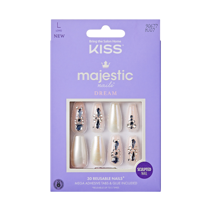 KISS Majestic Nails Dream Sculpted Nail Set - Long - Coffin - Million ...