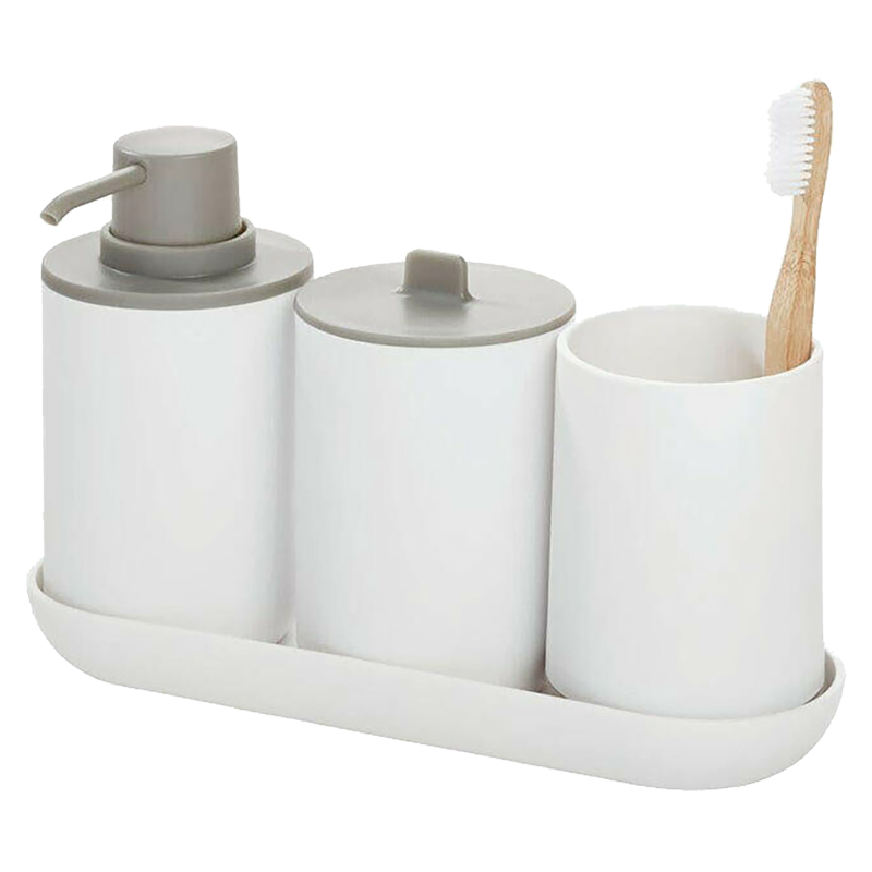 InterDesign Cade Bath Accessory Set White Grey London Drugs   L0617055.JPG