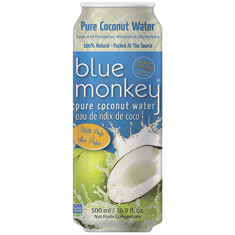 Blue Monkey Pure Coconut Water With Pulp - 500ml