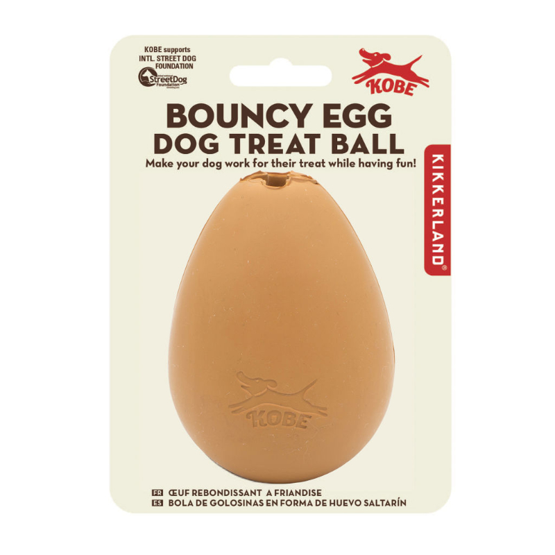 Kikkerland Bouncy Egg Dog Treat Ball