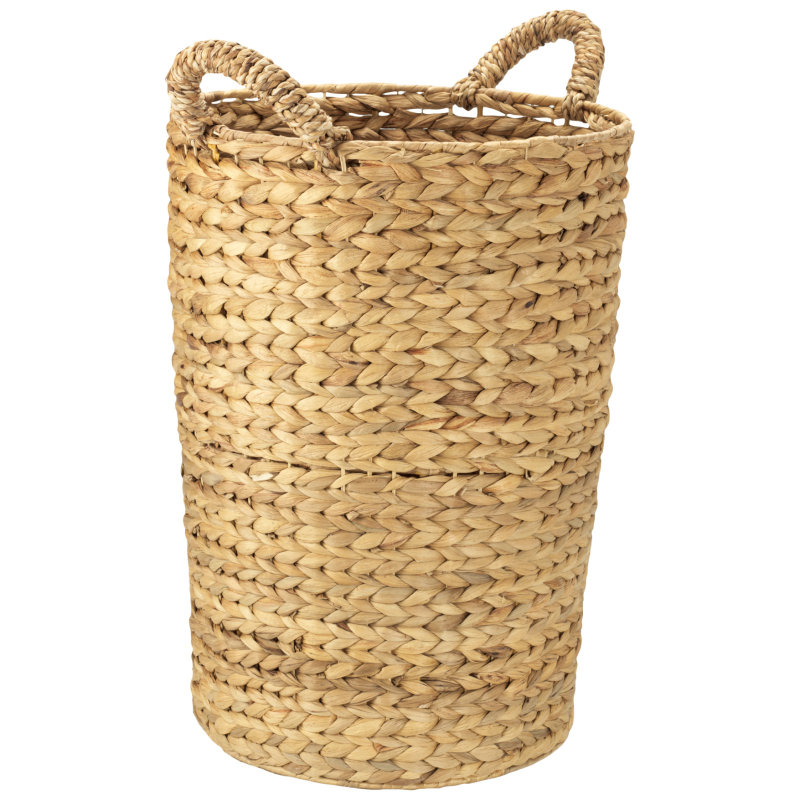 Collection by London Drugs with Laundry Basket Rattan Cylinder with Lid - Medium - D35XH49-56CM