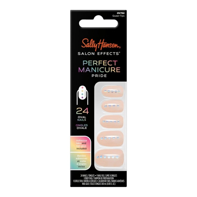 Sally Hansen Salon Effects Perfect Manicure Pride False Nails Kit - Oval - Queer-Tips (OV752) - 24's