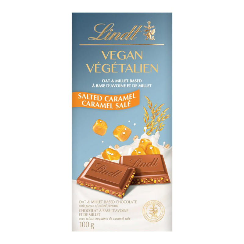Lindt Vegan Chocolate Bar - Salted Caramel - 100g