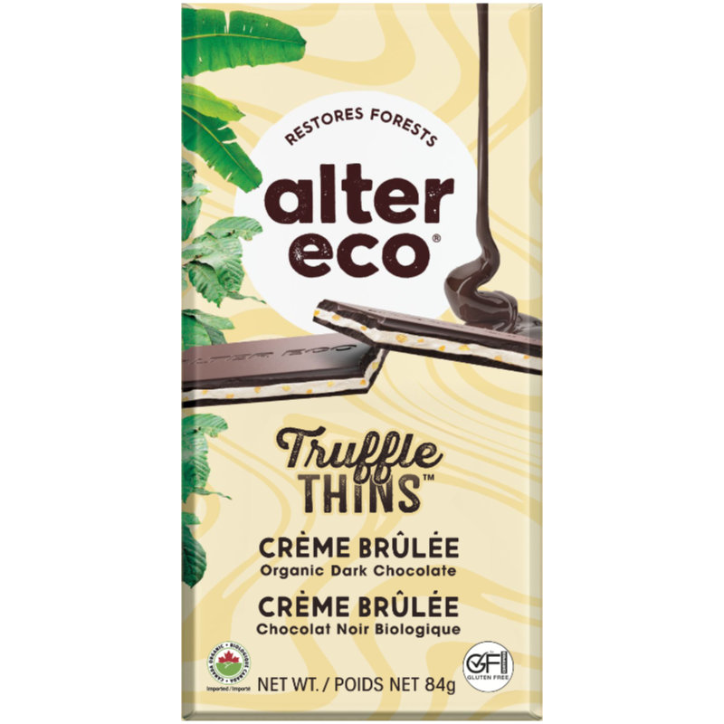 Alter Eco Creme Brulee Truffle Thins - Dark Chocolate - 84g