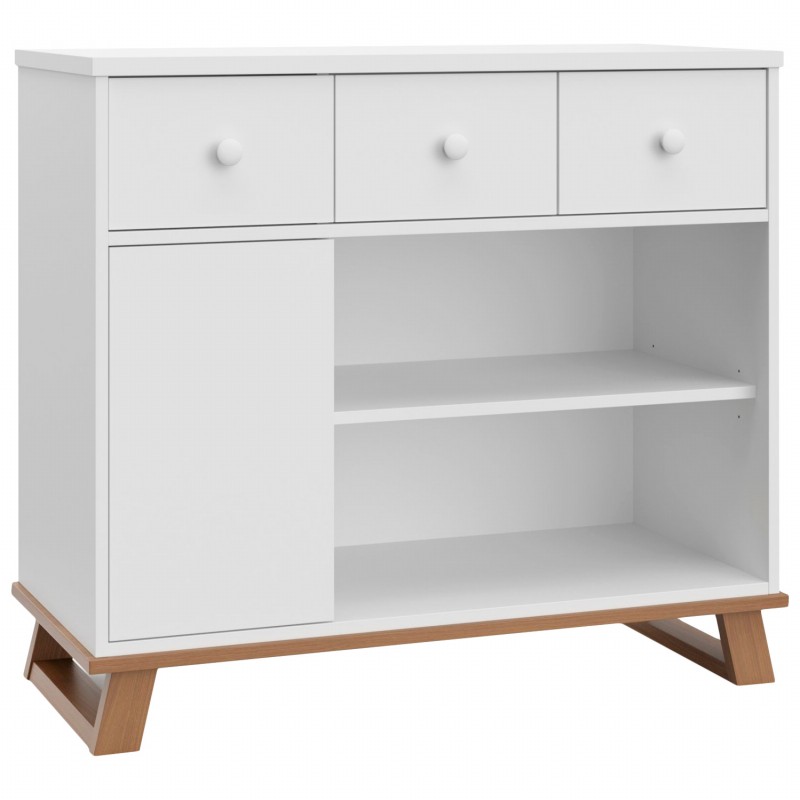 Storkcraft Modern Nursery Changing Table Dresser - White/Vintage Driftwood