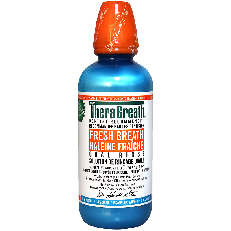 Thera Breath Oral Rinse - Invigorating Icy Mint - 473ml