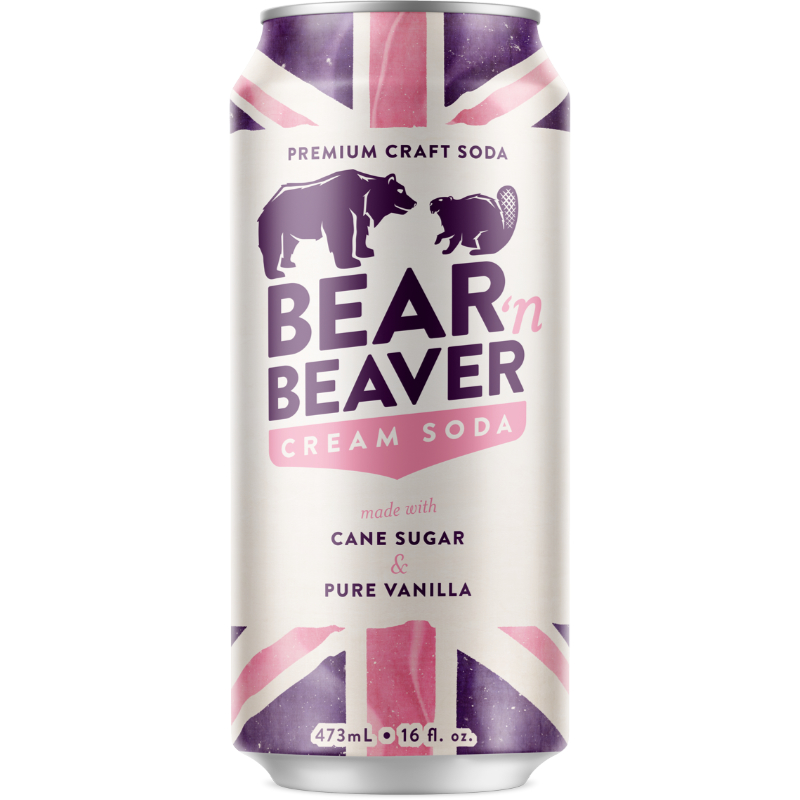 Bear 'n Beaver Made with Cane Sugar & Pure Vanilla - Cream Soda - 473ml