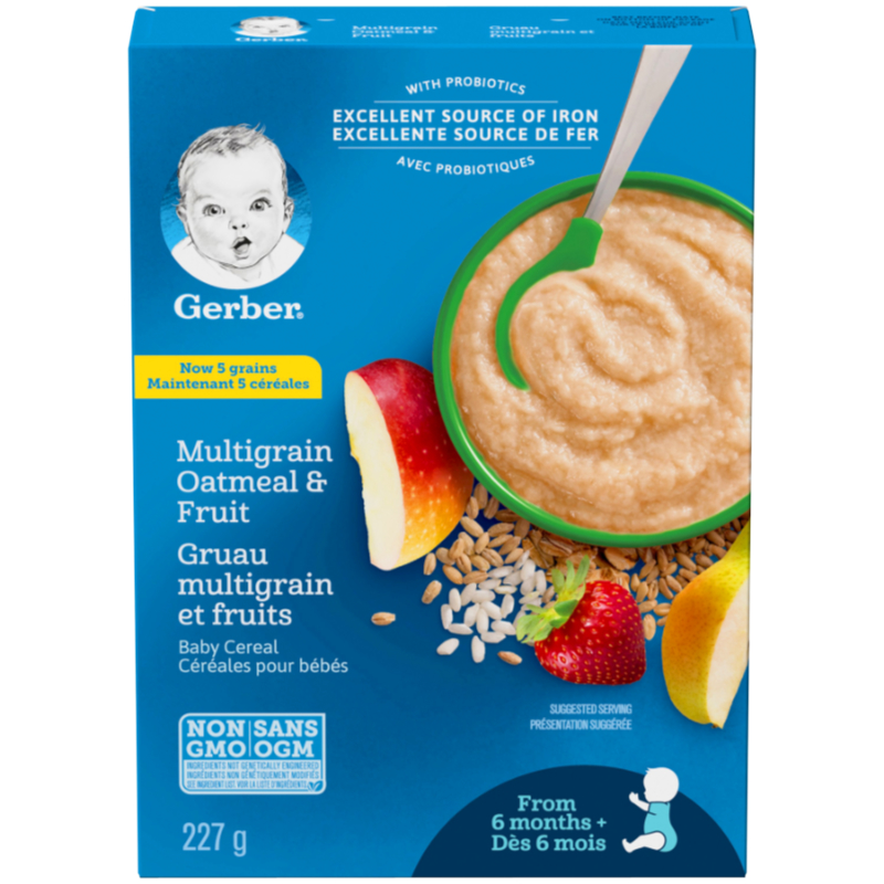 Gerber Baby Cereal with Milk - Mixed with Fruit - 227g
