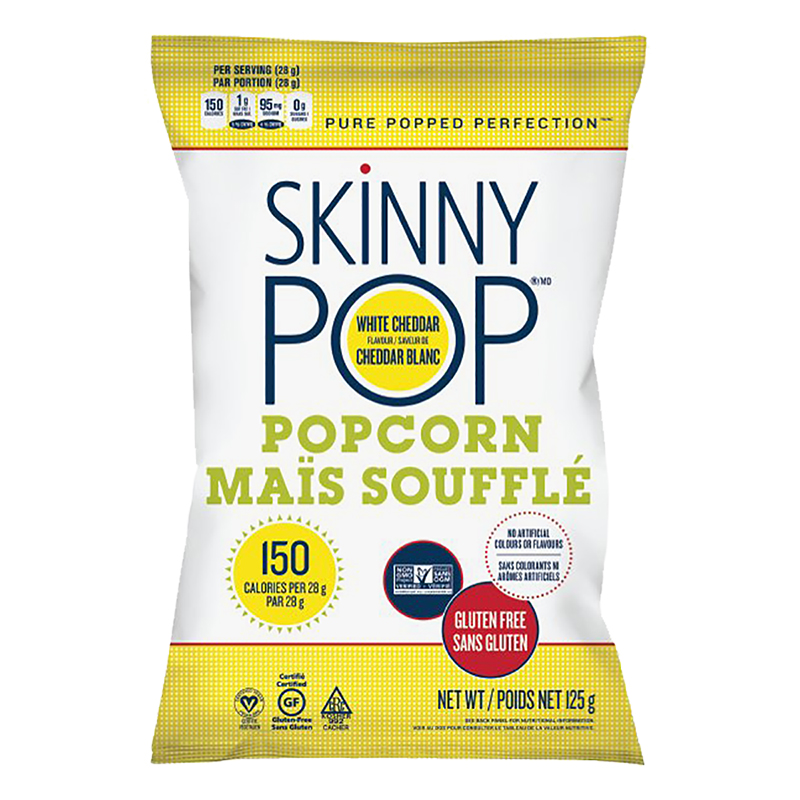 Skinny Pop Popcorn - White Cheddar - 125g