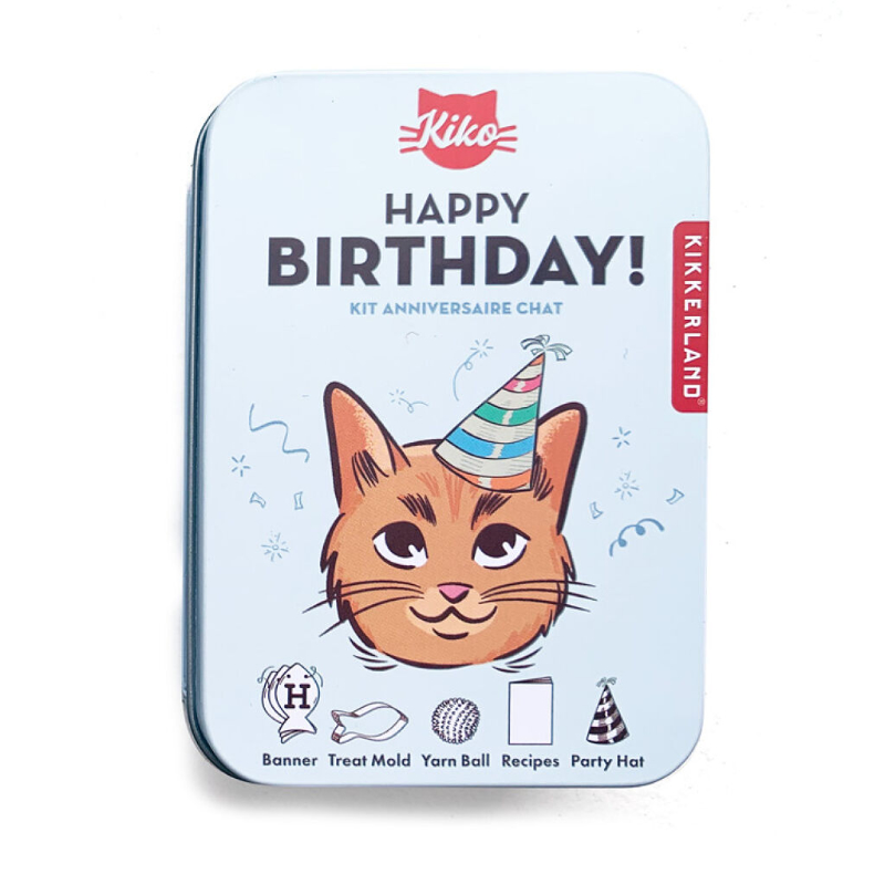 Kikkerland Happy Birthday Kit Anniversaire Chat