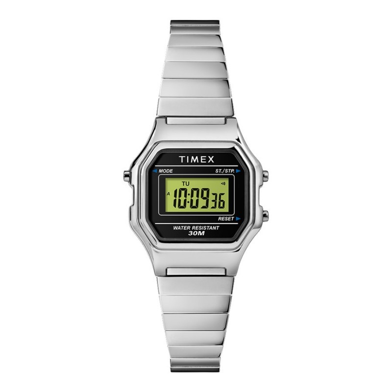 Timex Classic Digital Mini Watch - Silver - TW2T482009J