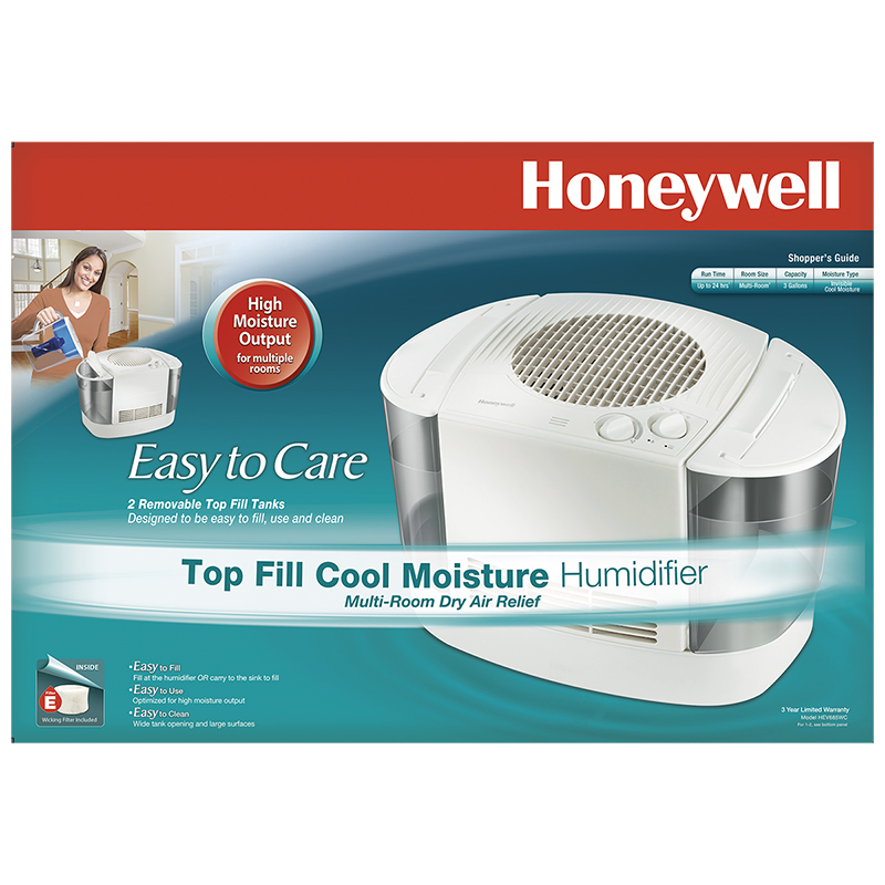 Honeywell Top Fill Cool Moisture Humidifier White Hev685wc