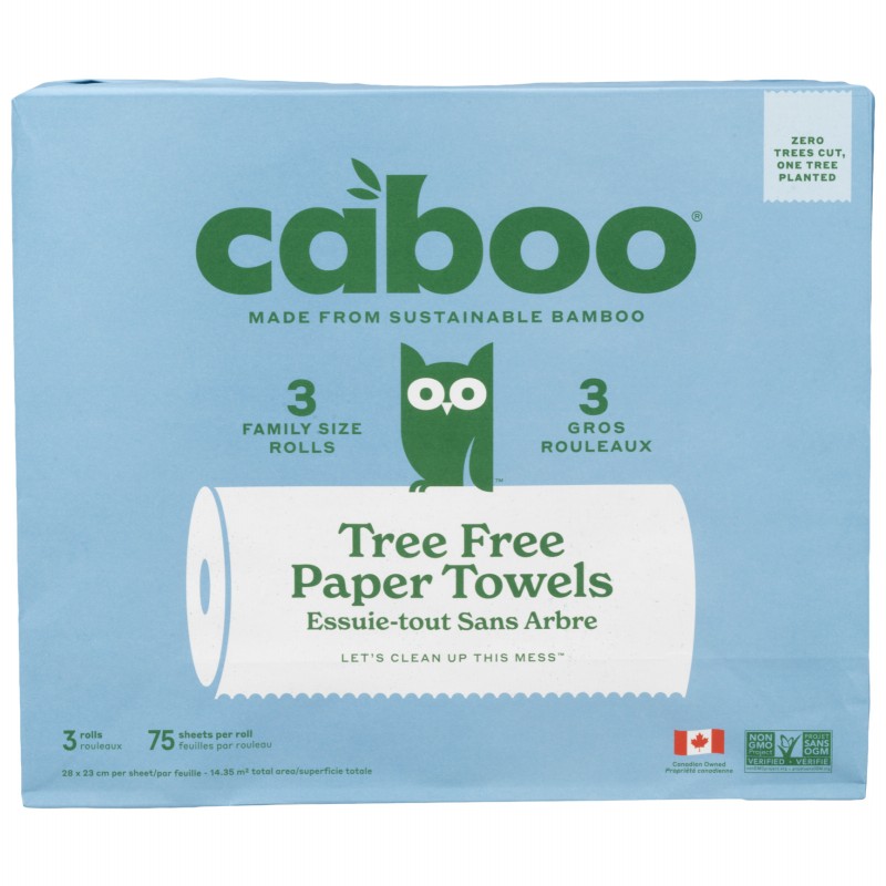 Caboo Tree Free Bamboo Paper Towel - 3 pack / 75s