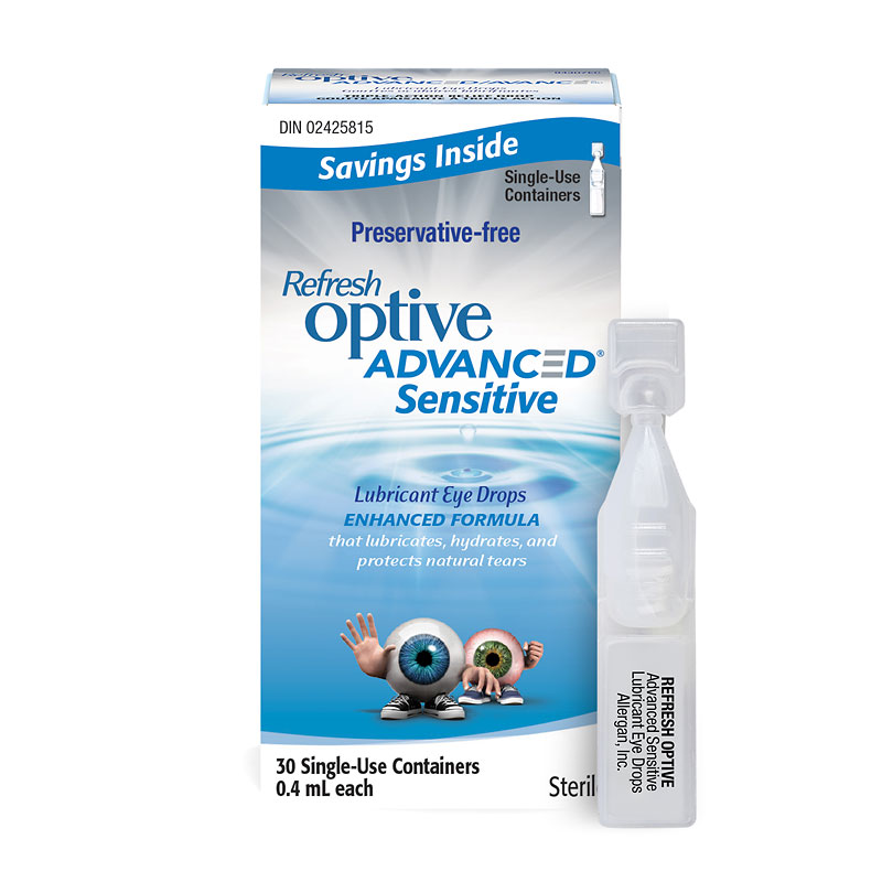 Refresh Optive Advanced Sensitive Lubricant Eye Drops - 30 x .4ml