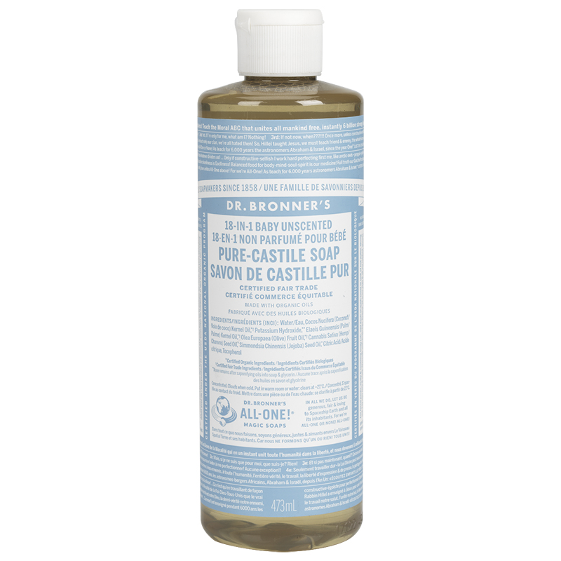 Dr. Bronner's 18-IN-1 Pure-Castile Liquid Soap - Baby Unscented