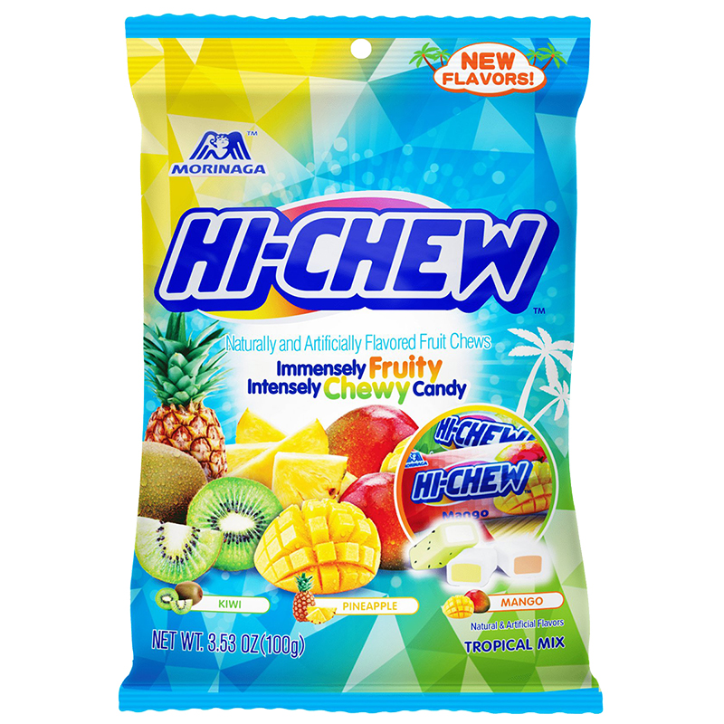 Hi-Chew Chewing Candy Mix - Tropical Mix - 20 pieces