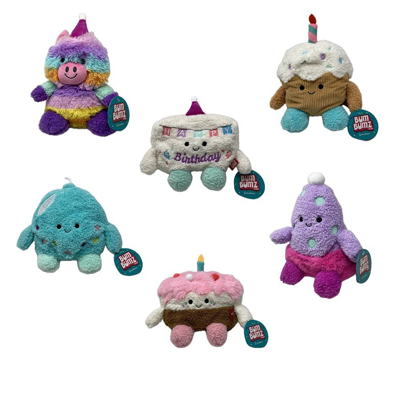 BumBumz Party Plush Theme Toy - Assorted - 7 Inch - 6.5 x 4 x 4 Inch