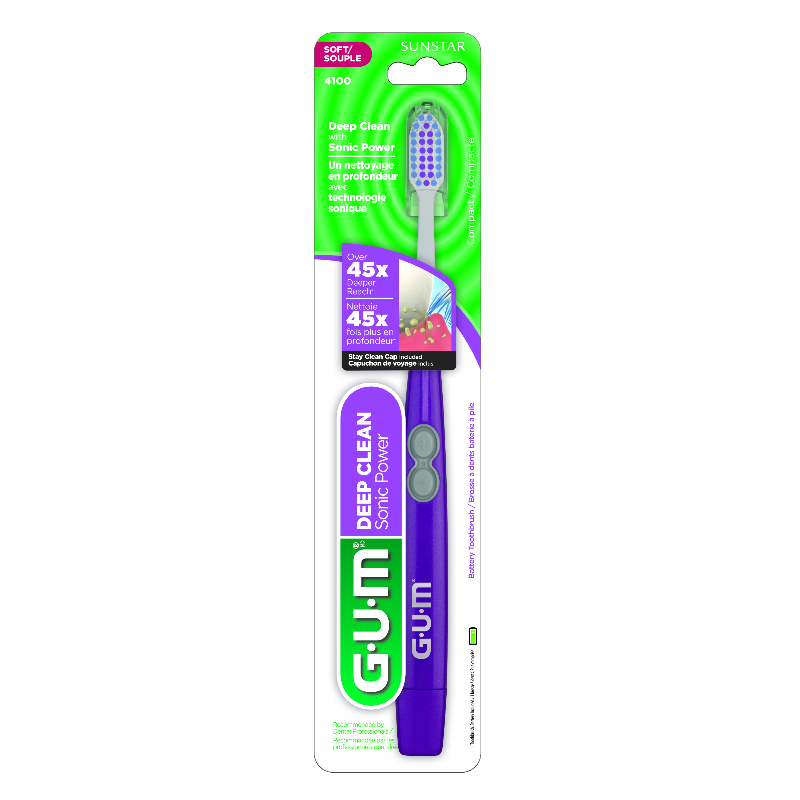 G.U.M Deep Clean Sonic Power Battery Operated Toothbrush - 4100