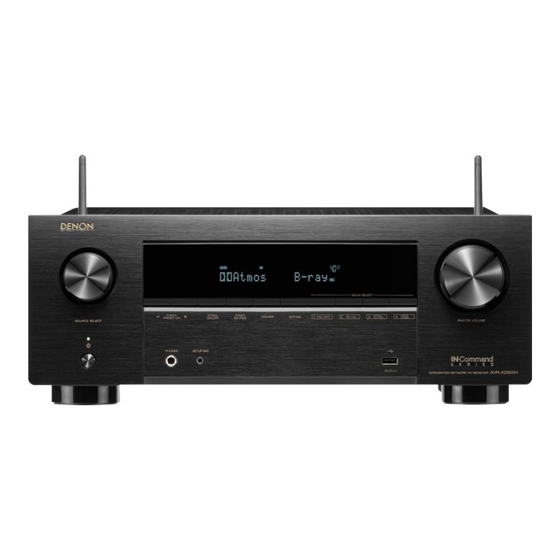 Denon 7.2-Channel 8K HDR AV Network Receiver - Black - AVR-X2800H