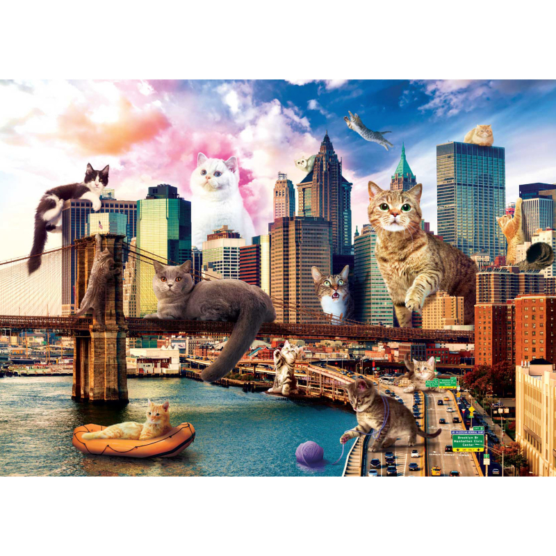 Trefl Jigsaw Puzzle - Cats in New York - 1000 pieces