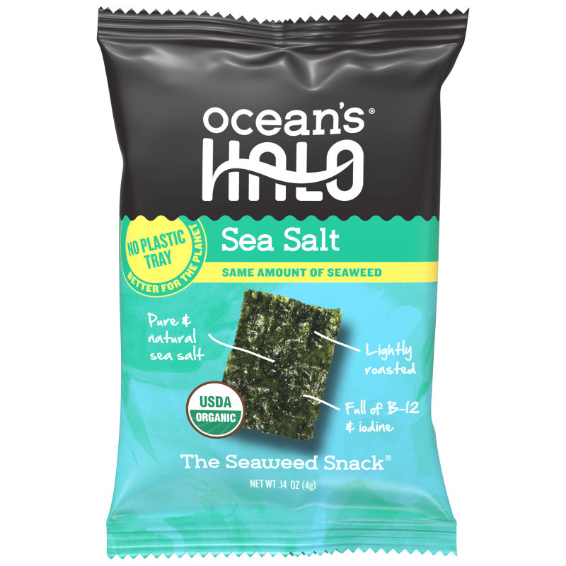 Oceans Halo Trayless Wasabi Seaweed Seasalt Snacks - 5x4g