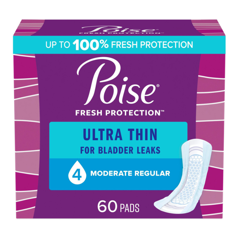 Poise Ultra Thin Pads Moderate Absorbency Long Length 36's