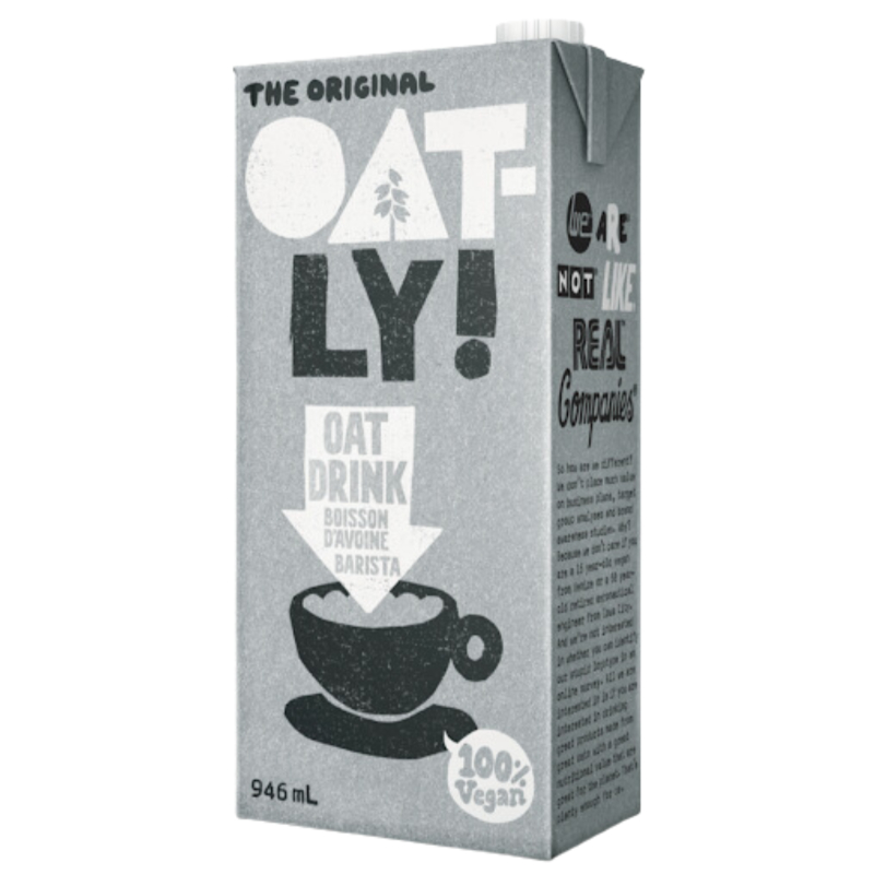 Oatly Oat Milk!  Musketeers Coffee