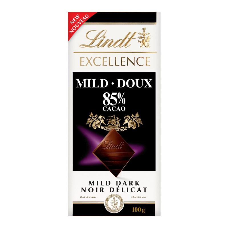 Lindt EXCELLENCE Mild 85% Cacao Dark Chocolate - 100g