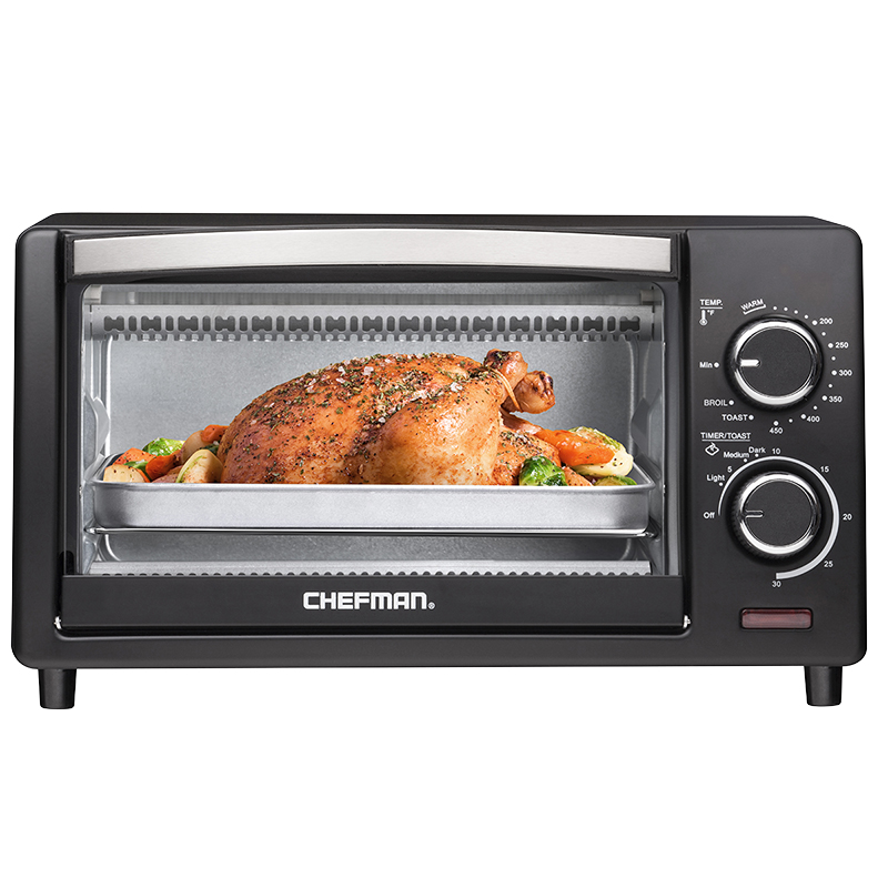 Chefman Variable Temperature 4 Slice Toaster Oven Black London