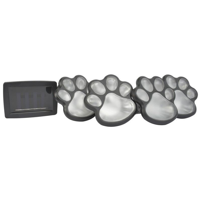 Solar Paw Print Pathway Fusion Light - 4pce