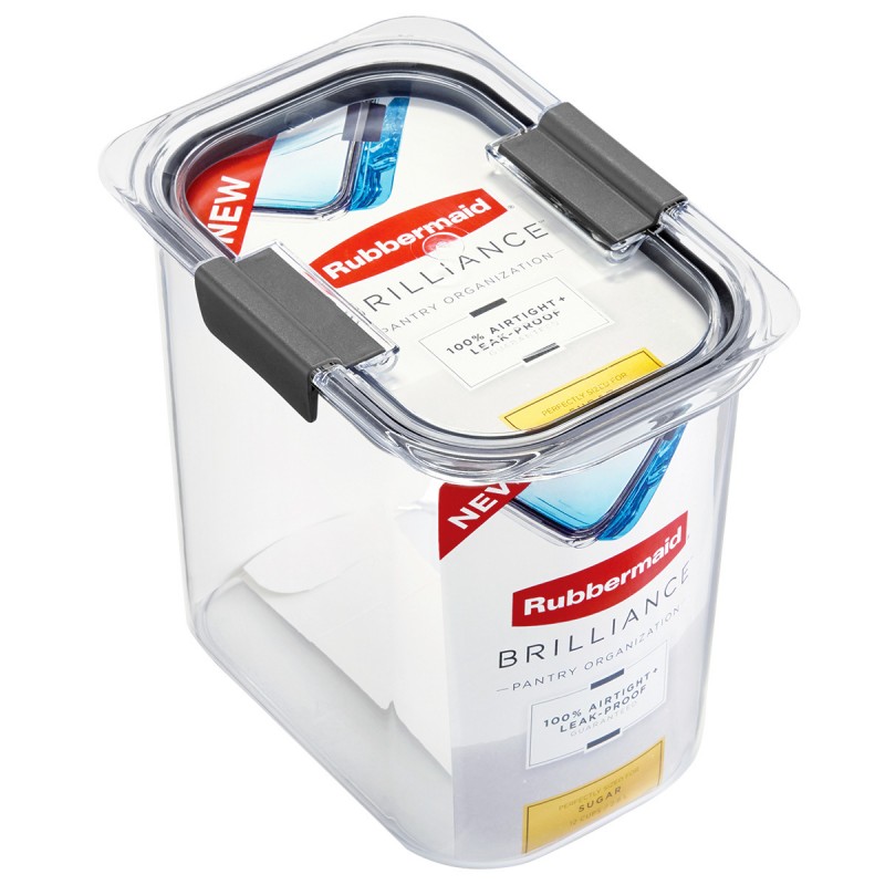 Rubbermaid Brilliance 12 Cup Sugar Pantry Airtight Food Storage Container -  HHC Supply