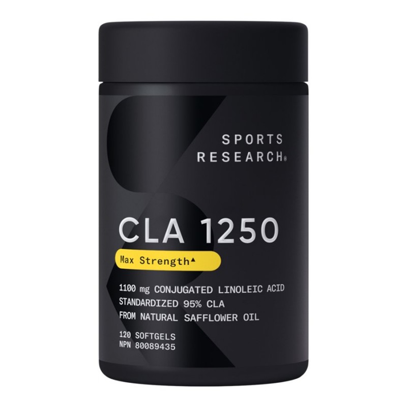 Sports Research CLA 1250 Max Strength Conjugated Linoleic Acid Softgels - 1100 mg - 120's