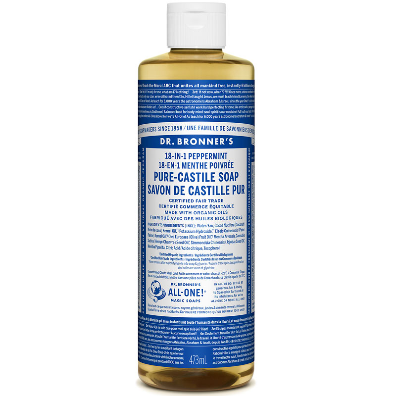 Dr. Bronner's 18-IN-1 Pure-Castile Liquid Soap - Peppermint