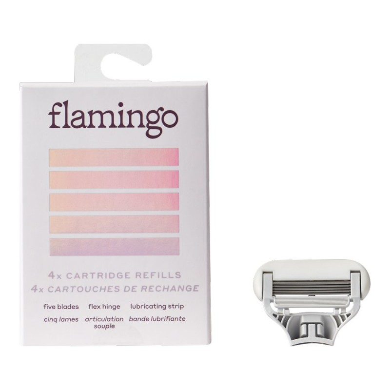 Flamingo Refills Razor Blade Cartridges Pack - White - 4?s