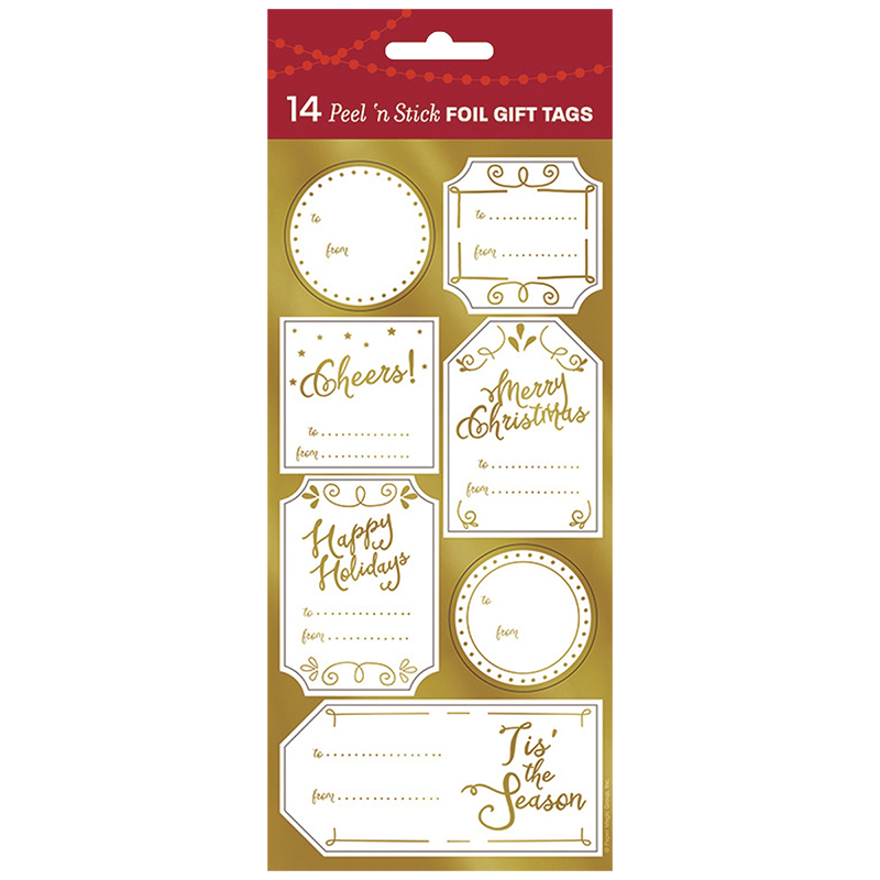 XMAS ELEGANT GOLD FOIL TAGS