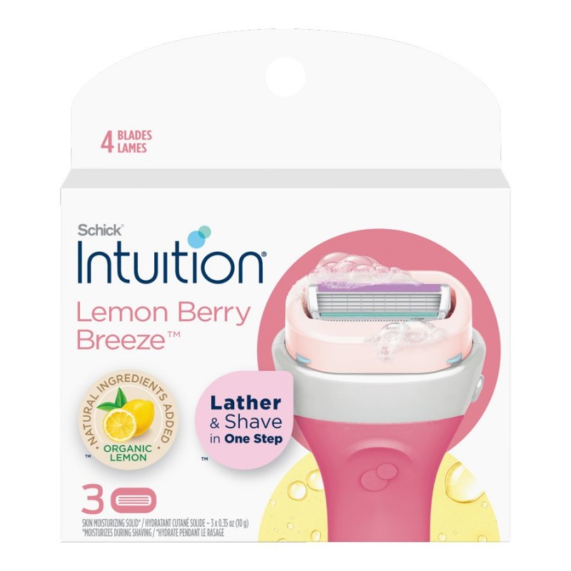 Schick Intuition Razor Refills - Lemon Berry Breeze - 3's