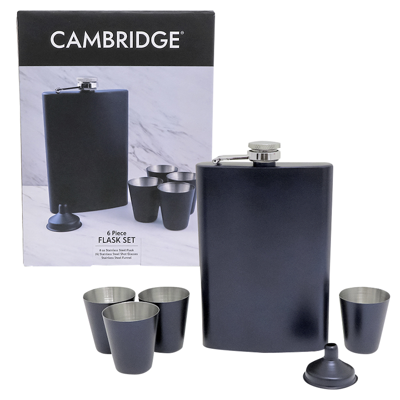 Cambridge Stainless Steel Flask Set - 6 Piece