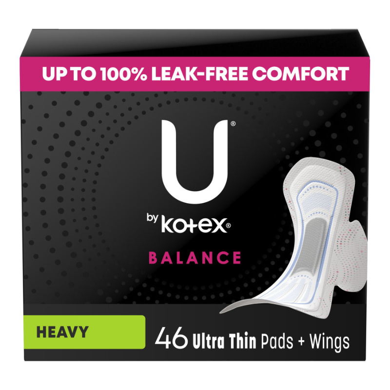 U by Kotex Balance Ultra Thin Sanitary Pad - Heavy - 46 Count