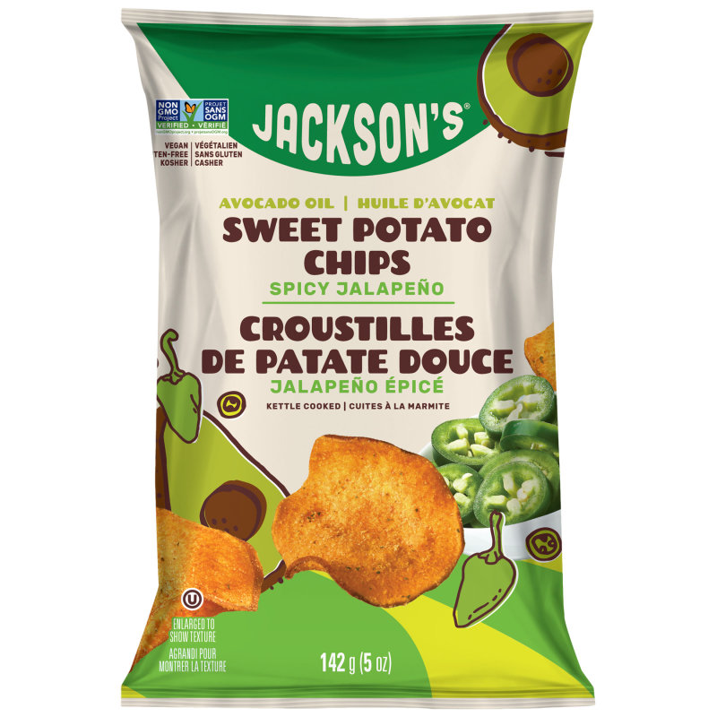 Jackson's Sweet Potato Chips With Spicy Jalapeno - 142g