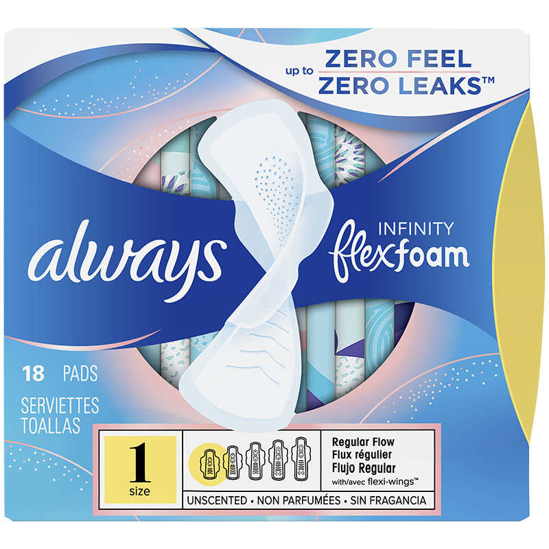 Always Infinity Flex Foam Pads - Regular - 18s