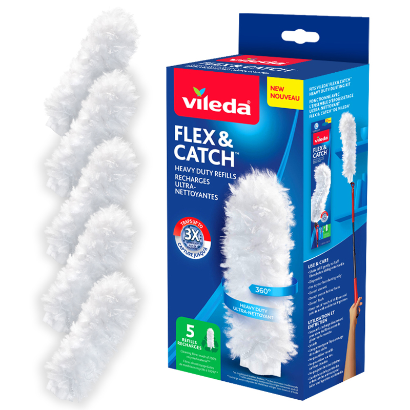 Vileda Flex & Catch Heavy Duty Duster Refills - 5s