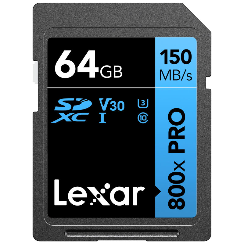 Lexar 800X Pro Sd - 64GB - Black/Blue