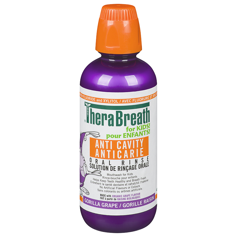 TheraBreath for Kids Anti-Cavity Oral Rinse - Gorilla Grape - 473ml